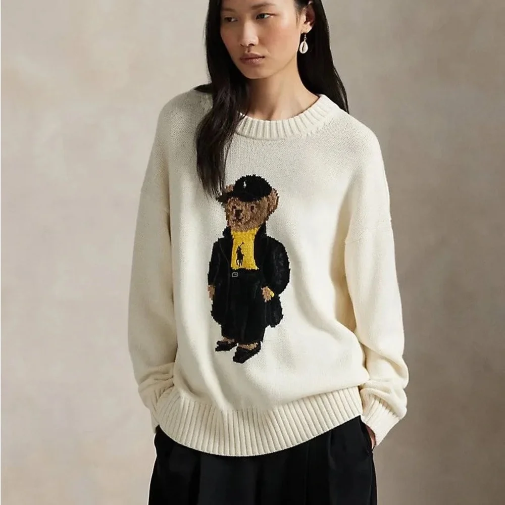 Polo Ralph Lauren Bear Cotton Crewneck Sweater - Picture 2 of 9